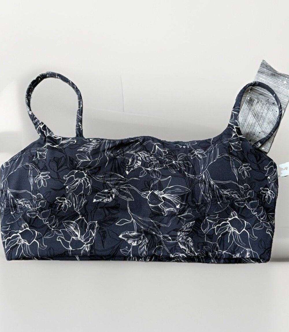 Stori Wonder Light Support Bra Floral Dusk Sand Navy White Size 6 NWT